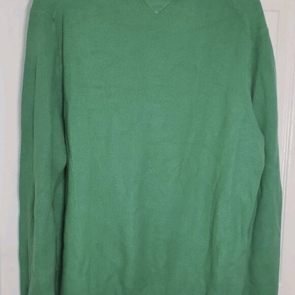 Tommy Hilfiger Men's Green 1/4 Quarter Zip Sweater Size L - Picture 7 of 7